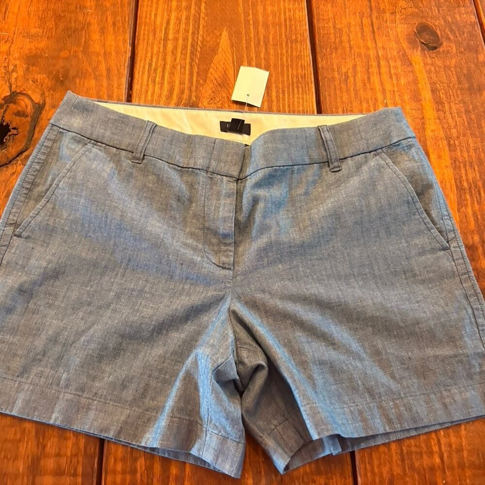 J Crew Classic Chambray Shorts Sz 10